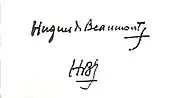 signature de Hugues de Beaumont