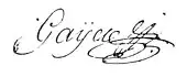 signature de Pierre de Gayette