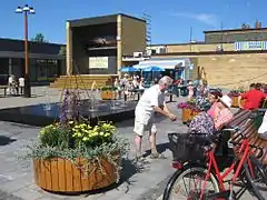 Le marché.