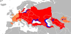 Aire de répartition du Silure glane