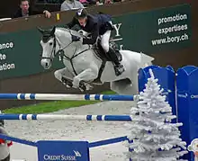 Kevin Staut et Silvana de Hus lors du Grand Prix Coupe du Monde de Genève (décembre 2011).