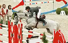 Kevin Staut et Silvana*HDC lors du Saut Hermès à Paris (mars 2012).