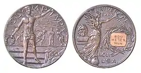 Médaille des Jeux olympiques de 1904 - Description complète ci-après.