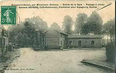 La gare avant sa destruction, vers 1906.