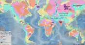 Asie (carte simplifiée - géologie)