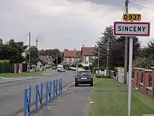 Entrée de Sinceny