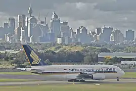 L'A380 à Singapore Airlines.