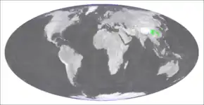 Description de l'image Sinofranchetia chinensis distribution.png.