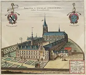 L'abbaye dans la première moitié du XVIIe siècle (Flandria illustrata)