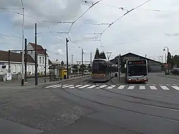 L'ancien terminus de la STIB avant les travaux de réaménagement.