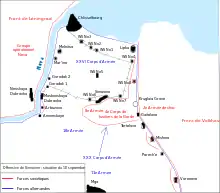 Carte de l'avancée maximale du front soviétique.