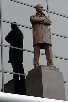 Statue représentant Alex Ferguson, entraîneur de Manchester United de 1986 à juin 2013.