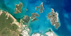 Image satellite des îles.