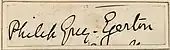 signature de Philip de Malpas Grey Egerton