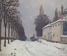 Neige sur la route de Louveciennes (1874), collection particulière.