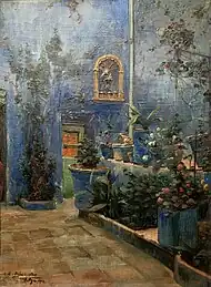 Cour fleurie, Sitges 1907