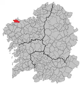 Localisation de Corme Porto, paroisse de Ponteceso