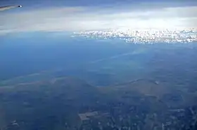 Image aérienne de la flèche d'Arabat.