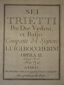 Image illustrative de l’article Six trios opus 1 de Luigi Boccherini