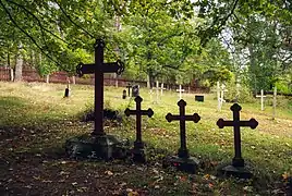 Le cimetière de l'église.