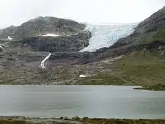 Une des petites langues de la calotte du Hardangerjøkulen.