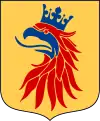 Blason de la province suédoise de Scanie, représentant une tête de griffon coiffée d'une couronne.