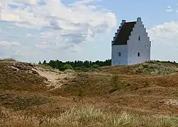 Clocher de l'église ensevelie de Skagen