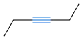 L'hex-3-yne a une triple liaison interne.