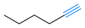 L'hex-1-yne a une triple liaison terminale.