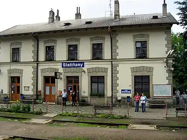 Gare ferroviaire de Slatiňany.