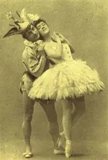 Varava Nikitina et Enrico Cecchetti dans La Belle au bois dormant, 1890.