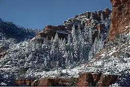 Slide Rock State Park pendant l'hiver 2011