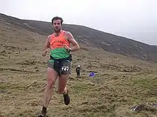 Coureur à la course de Slieve Bearnagh.