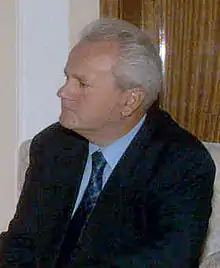 Slobodan Milošević,président serbe,photographié en 1996.