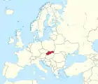 Localisation de la Slovaquie en Europe