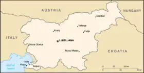 carte : Géographie de la Slovénie
