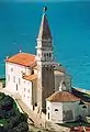 Clocher de la cathédrale Saint-Georges à Piran (Slovénie).