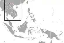 Carte d'Asie du Sud-Est quelques petites taches éparses en Chine et au Viêt Nam