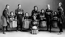 Équipe de basket-ball du Smith College (États-Unis), en 1902.