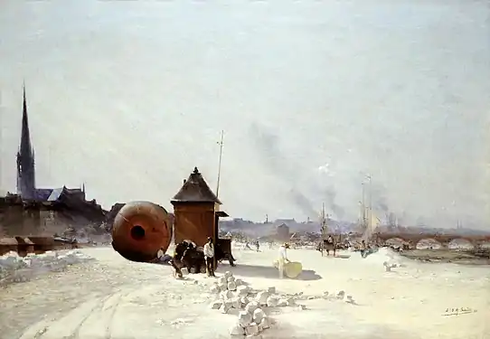 Quai de la Grave, en hiver (1884)