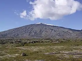 Le Snæfellsjökull vue depuis le sud.