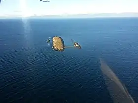 L'île Snake vue du ciel