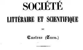 Image illustrative de l’article Société littéraire et scientifique de Castres