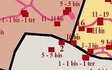 La fosse d'Aix s'est retrouvé dans la concession de Liévin lorsque cette Compagnie a obtenu sa concession, mais est aussi située à proximité des concessions de Grenay, au nord-ouest, et de Lens, au nord-est.