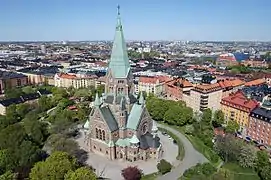 Vue sur l'église Sophie en 2014.