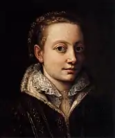 Portait de Minerva Anguissola, par Sofonisba Anguissola (deuxième moitié du XVIe siècle)