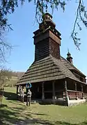 Église en bois dans le village de Tchornoholova