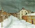 Storgaten Røros, peinte par Harald Sohlberg vers 1903 intitulée Grand'rue de Røros.