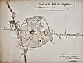 Plan de l'ingénieur chef Urban en 1818.