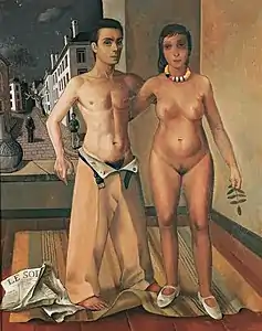 Felix Nussbaum et sa femme, Felka Platek,1942